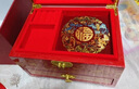 九彩（jiucai）平遙推光漆器首飾盒高檔工藝品山西特產(chǎn)七夕情人節(jié)禮物送女友 高檔款 紅底龍鳳 曬單實拍圖