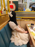 勤記成人禮服女18嵗禮服 學(xué)生蓬蓬裙法式在逃公主風(fēng)燕尾連衣裙 圖片色 M 曬單實(shí)拍圖