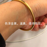 KERLA老鳳凰金店款鍍沙金手鐲古法仿黃金鐲子仿真金999傳承首飾女三生 古法粗4毫米58碼 沙金不掉色是高品質(zhì) 曬單實(shí)拍圖