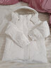 KESIMIAO輕奢品牌女裝連帽羽絨服女短款2025冬裝新款小個(gè)子鴨絨韓版外套女 米色 M 160（95斤-105斤） 曬單實(shí)拍圖