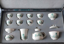 唐豐（TANGFENG）工藝美術(shù)師李桂蓮白汝窯茶具套裝可養開(kāi)片禮盒裝送禮高檔功夫茶具 宋蘊白汝千里江山茶具禮盒裝 1件 曬單實(shí)拍圖