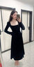 DPLAY2025年秋季法式復古紅色連衣裙女絲絨訂婚服回門(mén)服敬酒服 果醬紅 S 曬單實(shí)拍圖