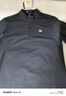 KOLON SPORT/可隆半拉鏈長(cháng)袖 男子戶(hù)外休閑無(wú)縫一體織棉感彈力拼接內搭T恤 LHZT5SN033-BK 黑色 M 170/92A 曬單實(shí)拍圖