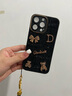 素洛適用蘋(píng)果16Promax絨布小香風(fēng)手機殼輕奢ins風(fēng)高級感iPhone15Pro時(shí)尚13鏡頭膜手鏈防摔軟全包保護殼 爵士黑  絨布小香風(fēng)+手繩 iPhone 15 Pro 曬單實(shí)拍圖