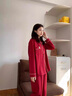 上海故事紅色結婚純棉睡衣情侶裝一男一女新婚喜慶本命年家居服禮盒裝 【喜結良緣】酒紅色-長(cháng)袖長(cháng)褲 L 女(建議穿著(zhù)體重100-120斤) 曬單實(shí)拍圖