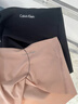 Calvin Klein內衣女士?jì)蓷l裝ck無(wú)痕棉質(zhì)襠防夾臀半包臀三角內褲女QP1049O 6XY-太空黑/肉色 2條 M 曬單實(shí)拍圖