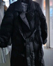 德瑪納【靜奢老錢】冬400T春亞紡90鴨絨長款雙排扣荷葉邊羽絨服女 曬單實(shí)拍圖