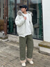 AVVLD復(fù)古美式派克服連帽毛領(lǐng)棉服男冬季情侶寬松百搭工裝加厚棉衣外套 淺綠色 L 曬單實(shí)拍圖