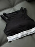 Calvin Klein內(nèi)衣【七夕禮物摩登引力帶】女士ck無鋼圈背心一體式文胸QF7200AD UB1-太空黑 S 曬單實(shí)拍圖
