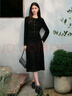 玖姿·安娜蔻New Vintage優(yōu)雅浪漫絲絨半身裙長(zhǎng)裙女2024秋款 花黑 XL 曬單實(shí)拍圖