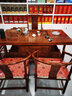 一善一品 紅木家具非洲花梨（學(xué)名:刺猬紫檀）實(shí)木茶桌椅組合禪意茶幾功夫茶桌中式茶臺 牡丹茶桌 1.68米茶桌+1豪華主人椅+4圈椅 曬單實(shí)拍圖