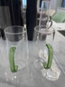MULTIPOTENT 玻璃杯綠茶杯夏天冷飲杯家用水杯牛奶杯直身杯淡綠把手 曬單實(shí)拍圖