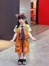 G.DUCKKIDS兔子警官兒童衣服瘋狂動物城服裝朱迪cos女童套裝夏季工裝三件套 三件套送領帶 130 （建議身高120cm 8-9歲）cm 曬單實拍圖