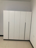 淘尚居衣柜臥室平開(kāi)門(mén)全實(shí)木芯生態(tài)板組合現代簡(jiǎn)約掛衣桿家用柜定制衣櫥 預售.C003-160衣柜(白+灰)4門(mén) 帶頂柜【總高250】 曬單實(shí)拍圖