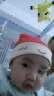 贝娜茜婴儿帽子秋冬季新生儿胎帽纯棉6-12个月春秋薄款婴幼儿套头帽秋季 1102-睡眠小鹿-红色 0-12个月 帽子+围巾 实拍图