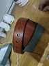 JEEP SPIRIT吉普加厚頭層牛皮帶男士真皮針扣歐美復古銅扣簡(jiǎn)約百搭牛仔褲腰帶 曬單實(shí)拍圖