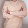 無印良品（MUJI）女式 防紫外線強捻圓領(lǐng)開衫POLO針織衫 女裝上衣外套春季硬核防曬 粉紅色 M (160/84A) 曬單實拍圖