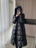 高梵黑金鵝絨服女王4.0九格長款泡芙羽絨服女過膝顯高顯瘦時尚外套 4.0黑色 S 曬單實拍圖
