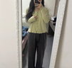 OTST慵懶風(fēng)系帶闊腿休閑褲女春夏新款松緊腰寬松遛彎褲墜感拖地長(zhǎng)褲子 黑色 M 90-100斤 曬單實(shí)拍圖