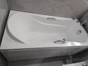 箭牌（ARROW） 亚克力普通浴缸五件套防滑浴缸家用小户型泡澡多尺寸一体成形 1.6米五金浴缸AE6206 右裙 实拍图