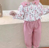 G.DUCKKIDS童裝女童秋裝套裝兒童衣服女寶寶春秋季兔子印花上衣兩件套小女孩 小白兔粉色【春秋款】 100 尺碼2~3歲【 90-100cm】cm 曬單實(shí)拍圖