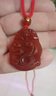 潮之夢(mèng)紅瑪瑙十二生肖吊墜男女同款龍年本命年蛇?；⑼谬堮R雞項鏈 生肖屬蛇(配掛繩) 曬單實(shí)拍圖