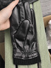 七匹狼真皮手套男士觸屏手套男長(cháng)款冬季保暖防風(fēng)防寒騎行綿羊皮防水手套 黑色款式一 M 曬單實(shí)拍圖