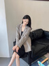 CIRCLOFY瑟夕廓形簡(jiǎn)約西裝小外套女裝2025春季新款設計感氣質(zhì)女士休閑西服 灰咖色 S 100-110斤 曬單實(shí)拍圖