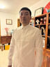 十如仕襯衫男長(cháng)袖高端白襯衣純棉高支免燙抗皺商務(wù)休閑正裝  301 白色修身版 均碼 41/87【180/96A】 曬單實(shí)拍圖