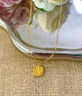 中國(guó)黃金（CHINA GOLD）黃金項(xiàng)鏈女款足金爆閃小方糖鎖骨鏈吊墜套鏈結(jié)婚送女朋友生日禮物 小方糖足金項(xiàng)鏈 約4.7g 曬單實(shí)拍圖