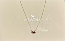 AGATHA 9k迷你金項鏈女士【七夕情人節(jié)禮物】送女朋友老婆高級感輕奢 紅色 曬單實拍圖