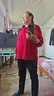 俞兆林（YUZHAOLIN）媽媽裝純襯衫2024新款春夏裝大碼中老年女洋氣襯衣七分袖上衣服 棗紅色 3XL 建議120-135斤 曬單實(shí)拍圖