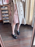 康莉平底樂福鞋女秋季新款英倫圓頭時(shí)尚休閑金屬扣通勤一腳蹬單鞋 咖啡色 37 曬單實(shí)拍圖
