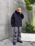 OEMG美式機能加絨加厚沖上鋒衣外套男女春秋冬季潮牌戶(hù)外情侶登保暖夾 黑色 XL [建議120-135斤] 曬單實(shí)拍圖