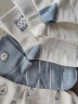 猫人5双装棉袜女士袜子女中筒袜夏季长筒袜保暖清新蓝色小熊卡通风 实拍图