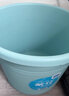 茶花加厚大號(hào)塑料臉盆家用洗衣服盆學(xué)生宿舍洗臉洗腳盆子 藍(lán)色盆【7.4L】+藍(lán)色桶【14.4L】 曬單實(shí)拍圖