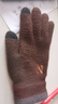 奈綻手套男冬天騎行保暖加絨冬季針織毛線(xiàn)毛絨觸屏打游戲情侶男女手套 咖啡 曬單實(shí)拍圖