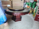 岳宸新中式實(shí)木餐桌 圓形餐桌帶轉(zhuǎn)盤吃飯桌子餐廳家具飯店酒店大圓桌 1.6米桌+10天香椅+轉(zhuǎn)盤+玻璃 曬單實(shí)拍圖