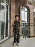 迪士尼（Disney）兒童迷彩服套裝男童軍訓(xùn)戶外拓展夏季學(xué)生夏令營演出服春秋 軍綠色 色五件套(男女同款) 130 cm 曬單實拍圖