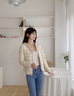 鴨鴨（YAYA）佟麗婭明星同款羽絨服女秋冬季新款短款保暖輕薄外套韓版女士上衣 酒紅色 XL 曬單實(shí)拍圖
