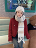 啄木鳥美拉德氛圍感圍巾女冬季2024新款韓版百搭加厚馬海毛絨保暖圍脖潮 卡其色 美拉德 曬單實拍圖