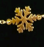 周大福雪花黃金手鏈(工費320)16.25cm 約2.8g EOF603生日禮物 曬單實(shí)拍圖