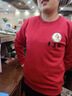 維彩蝶衛(wèi)衣定制工作班服印logo男企業(yè)團體長袖衣服秋冬季圓領(lǐng)餐飲女工裝 DC M027 紅色薄款衛(wèi)衣 XL 曬單實拍圖