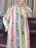 婷美【防螨抗菌純棉】睡裙女帶胸墊中長(cháng)款連衣裙家居服女士睡衣 L 曬單實(shí)拍圖