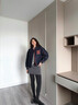 TOMMY HILFIGER【膠囊系列】25秋冬男女防潑水蛇年雙面穿棒球棉服夾克外套 紅色/藏青色XMP M （推薦：115-125斤） 曬單實(shí)拍圖