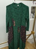 皮爾卡丹（pierre cardin）針織春秋連衣裙民族風(fēng)女2025新款長(cháng)款冬季加絨長(cháng)裙寬松休閑氣質(zhì)裙 墨綠 M 85-105斤 曬單實(shí)拍圖