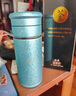 JRINKTEEA高檔日本進(jìn)口品牌茶水分離保溫杯316不銹鋼泡茶杯男燜茶杯車(chē)載辦 Q9冰裂藍400ml 曬單實(shí)拍圖