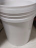 佳葉pp食品級塑料桶大口徑手提式小水桶醬菜桶大口桶密封桶海蜇桶帶蓋 20L鐵提手款 白色 曬單實(shí)拍圖