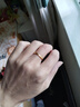 中國黃金（CHINA GOLD）足金光面素圈鉆螺紋情侶對戒米字車(chē)情人情人節生日禮物送女朋友 足金戒指【16號】 約0.9g 曬單實(shí)拍圖