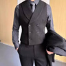 皮爾卡丹（pierre cardin）商務(wù)修身西服套裝男士春夏季新款呢料西裝三件套新郎結婚正裝禮服 SJT8339卡其色兩件套【西服+西褲】 2XL 曬單實(shí)拍圖